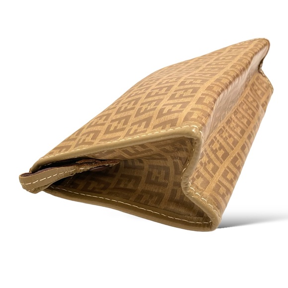 FENDI Vintage Zucchino FF Logo Monogram Coated Canvas Clutch - Picture 15 of 15